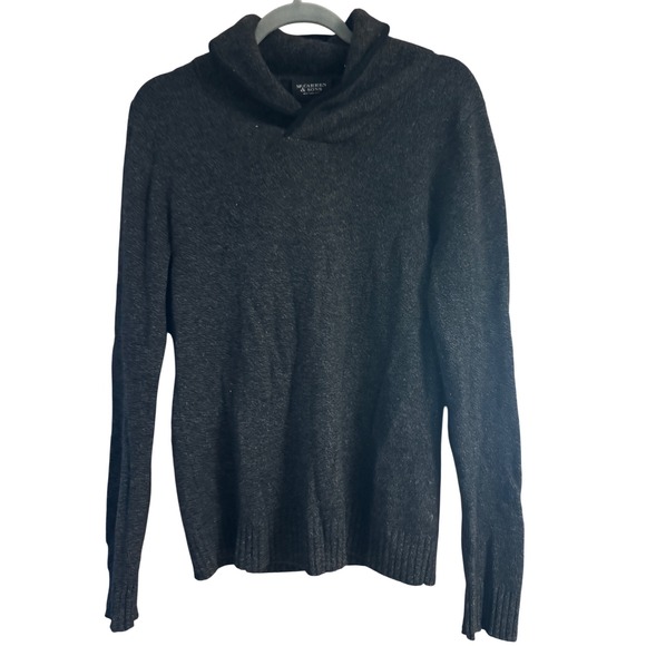 McCarren & Sons Other - McCarren & Sons Mens 100% Cashmere Shawl Collar Sweater Charcoal Grey Small